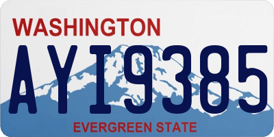 WA license plate AYI9385