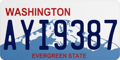 WA license plate AYI9387