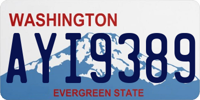 WA license plate AYI9389