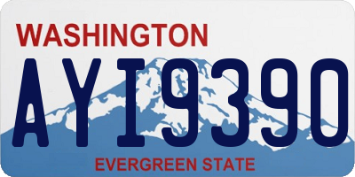 WA license plate AYI9390