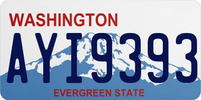 WA license plate AYI9393