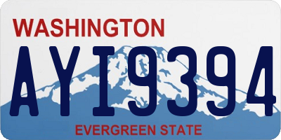 WA license plate AYI9394