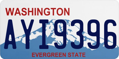 WA license plate AYI9396