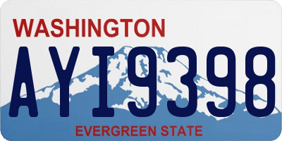 WA license plate AYI9398