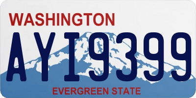WA license plate AYI9399