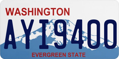 WA license plate AYI9400
