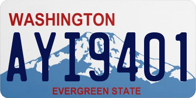 WA license plate AYI9401