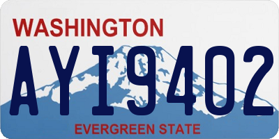 WA license plate AYI9402