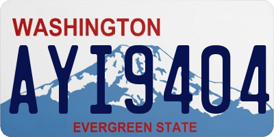 WA license plate AYI9404
