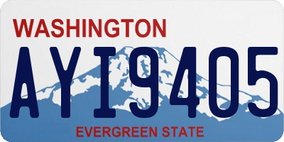 WA license plate AYI9405