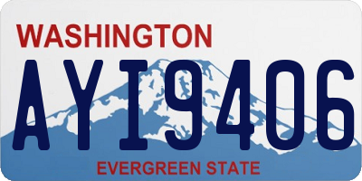 WA license plate AYI9406