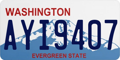 WA license plate AYI9407
