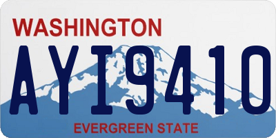 WA license plate AYI9410