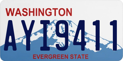 WA license plate AYI9411