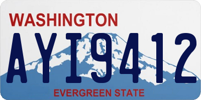 WA license plate AYI9412