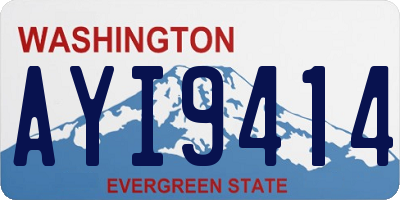 WA license plate AYI9414