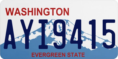 WA license plate AYI9415