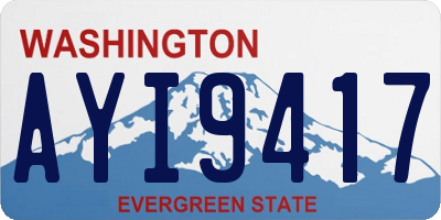 WA license plate AYI9417