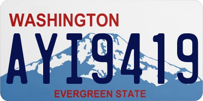 WA license plate AYI9419