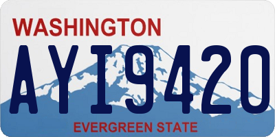 WA license plate AYI9420