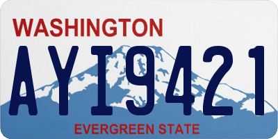 WA license plate AYI9421