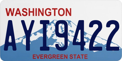 WA license plate AYI9422
