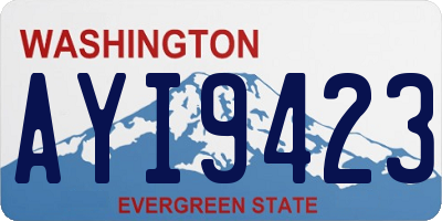 WA license plate AYI9423
