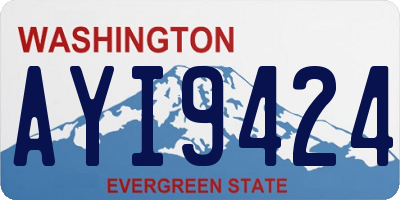 WA license plate AYI9424