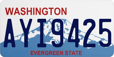 WA license plate AYI9425