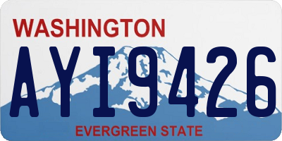 WA license plate AYI9426