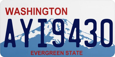 WA license plate AYI9430