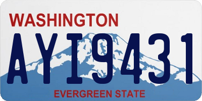 WA license plate AYI9431