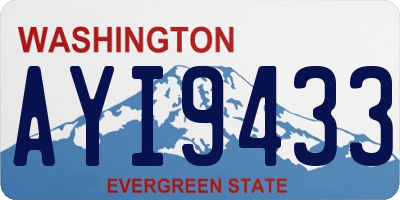 WA license plate AYI9433