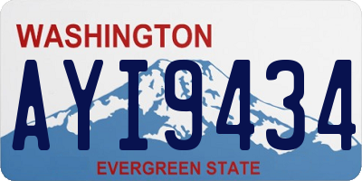 WA license plate AYI9434