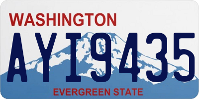 WA license plate AYI9435