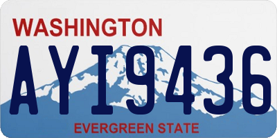 WA license plate AYI9436
