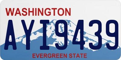 WA license plate AYI9439