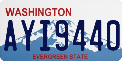 WA license plate AYI9440