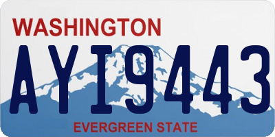 WA license plate AYI9443