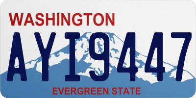 WA license plate AYI9447