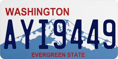 WA license plate AYI9449