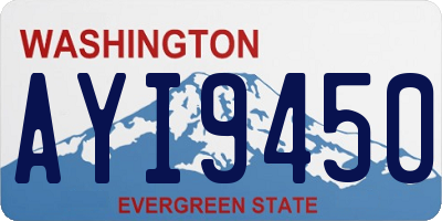WA license plate AYI9450
