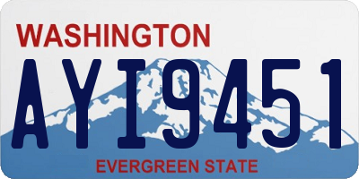 WA license plate AYI9451