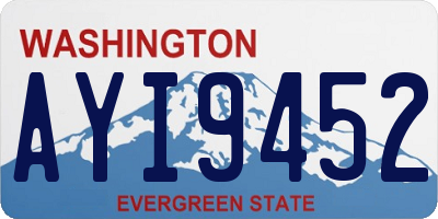 WA license plate AYI9452