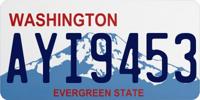 WA license plate AYI9453