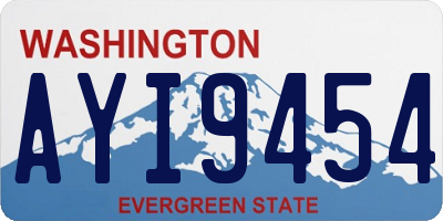 WA license plate AYI9454