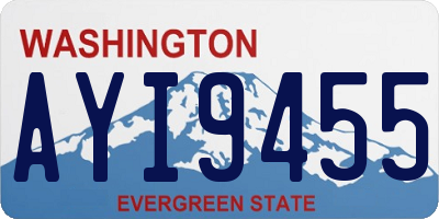 WA license plate AYI9455