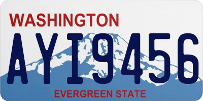 WA license plate AYI9456