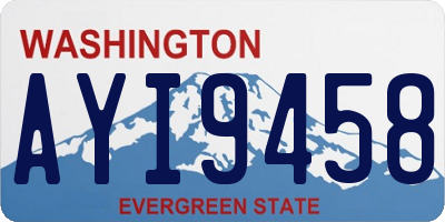 WA license plate AYI9458