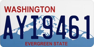 WA license plate AYI9461